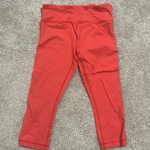Lululemon striped wunder under cropped leggings